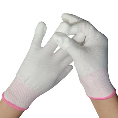 Naylon Çalışma Anti Statik İş Eldivenleri 13 Ölçer Dikişsiz Karbon Fiber Üst Fit ESD Eldivenler