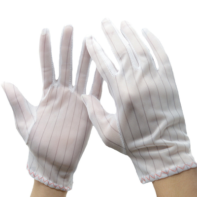 Polyester Anti Statik ESD Eldivenler Tiftiksiz PVC Noktalı ESD Eldivenler