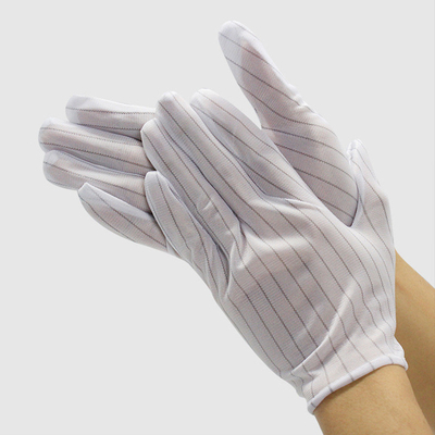 Polyester Anti Statik ESD Eldivenler Tiftiksiz PVC Noktalı ESD Eldivenler