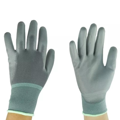 Naylon Örme Anti Elektrostatik Eldivenler PU Kaplı Temiz Oda Palm Fit ESD Koruyucu Eldivenler