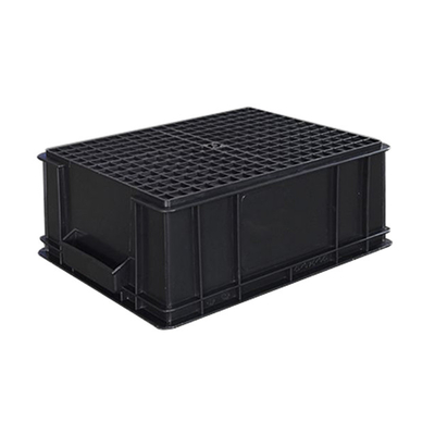 Elektronik SMT Rack ESD Saklama Kutusu Siyah İletken Plastik Dolaşım Antistatik
