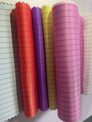 Antistatik Temiz Oda Toz Geçirmez 5mm Izgara Üniforma Kumaş Polyester Yırtılmaz ESD Anti Statik Kumaş İş Giysisi İçin