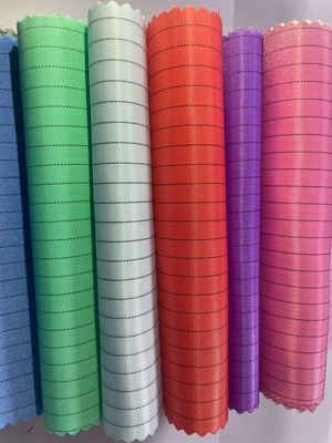 Antistatik ESD 5mm/4mm Izgara Şeridi Polyester Kumaş %98 Polyester + %2 İletken Filament