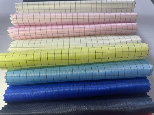 Polyester / Pamuklu Anti Statik ESD Kumaşlar Beyaz 100d*100d