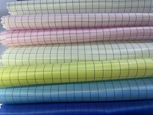 Polyester / Pamuklu Anti Statik ESD Kumaşlar Beyaz 100d*100d
