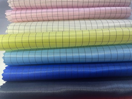 Polyester / Pamuklu Anti Statik ESD Kumaşlar Beyaz 100d*100d