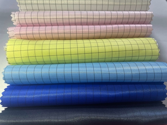 Hafif Anti Statik ESD Kumaşlar Polyester Pamuk Rahat ESD 5mm Şerit Kumaş Temiz Oda Anti Statik Giysiler İçin