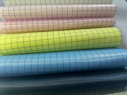 Esd Giyim için Anti Statik İletken% 65 Polyester% 35 Pamuklu Dimi Kumaş