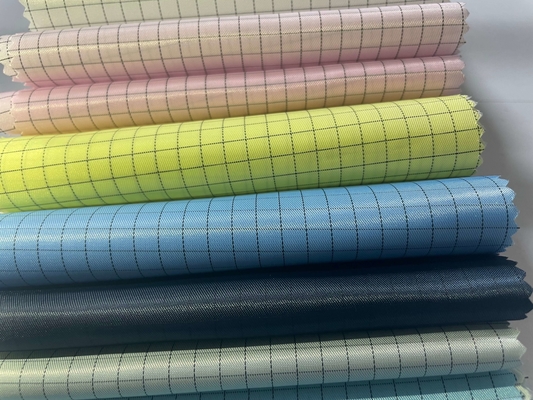 Esd Giyim için Anti Statik İletken% 65 Polyester% 35 Pamuklu Dimi Kumaş