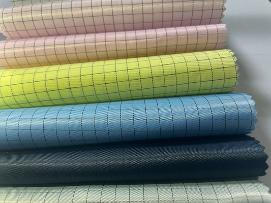 100D*100D Anti Statik ESD Kumaş %98 Polyester %2 İletken Filament