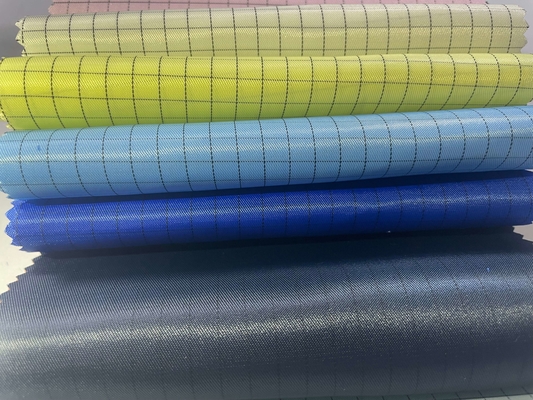 100D*100D Anti Statik ESD Kumaş %98 Polyester %2 İletken Filament