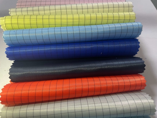 Esd Giyim için Anti Statik İletken% 65 Polyester% 35 Pamuklu Dimi Kumaş
