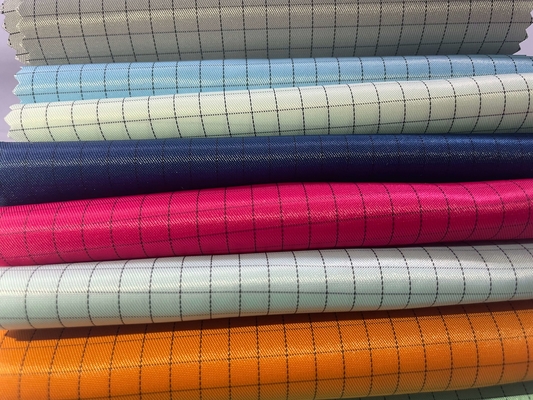 Antistatik Esd Kumaş Güvenli İletken Temiz Oda Polyester Dimi Tulum Giyim Kumaşı