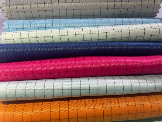 Antistatik Esd Kumaş Güvenli İletken Temiz Oda Polyester Dimi Tulum Giyim Kumaşı