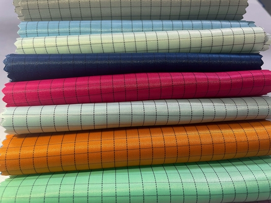Antistatik Esd Kumaş Güvenli İletken Temiz Oda Polyester Dimi Tulum Giyim Kumaşı