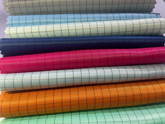 Antistatik Esd Kumaş Güvenli İletken Temiz Oda Polyester Dimi Tulum Giyim Kumaşı