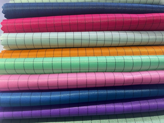 Tıbbi Antistatik Kumaş ESD Şerit 5mm 99% Polyester 1% Karbon Fiber Anti-Statik İş Elbiseleri Kumaş