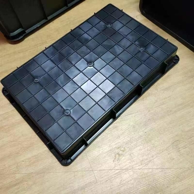 Esd Konteyner Kalıcı Antistatik Siyah Esd Plastik Elektronik Tote İletken Taşıma Caseesd Kapaklı Saklama Kutusu