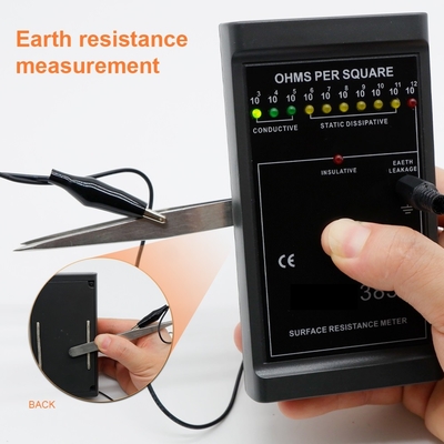 Siyah Taşınabilir ESD Bilek Kayışı Test Cihazı Statik Elektrik Algılama Monitörü