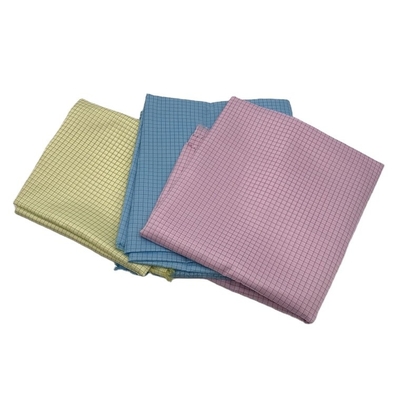 İletken Temiz Oda Anti Statik Tekstiller 5MM Izgara Polyester ESD Kumaşlar