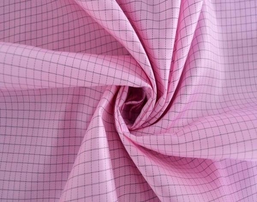 İletken Temiz Oda Anti Statik Tekstiller 5MM Izgara Polyester ESD Kumaşlar