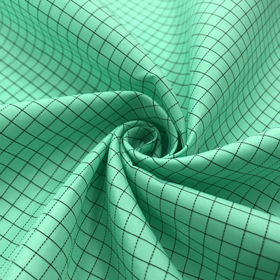 ESD Konfeksiyon için Polyester 5mm Izgara Anti Statik ESD Kumaşlar Tafta Şerit