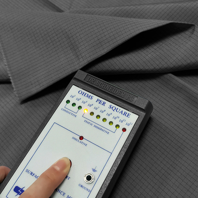 0,5 Izgara 75D*75D Anti Statik ESD Kumaşlar Polyester Statik Olmayan Kumaş