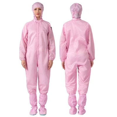 İletken Fiber Anti Statik Genel ESD Unisex Palto Temiz Oda Takımı