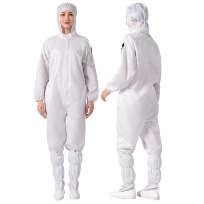 İletken Fiber Anti Statik Genel ESD Unisex Palto Temiz Oda Takımı
