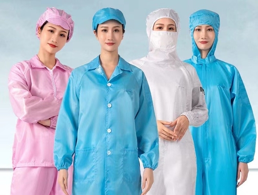 Elektronik Atölye için ESD Laboratuvar Ceketi Anti Statik Pantolon Polyester Elyaf