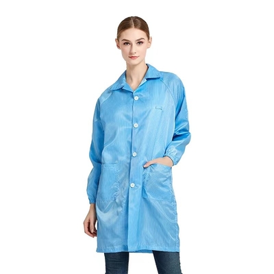 Elektronik Atölye için ESD Laboratuvar Ceketi Anti Statik Pantolon Polyester Elyaf