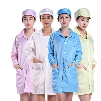 Elektronik Atölye için ESD Laboratuvar Ceketi Anti Statik Pantolon Polyester Elyaf