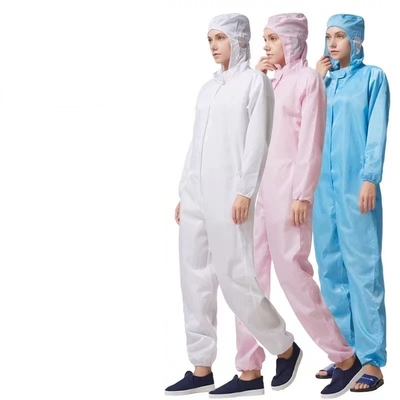 ESD Tüy Bırakmayan Giysiler Unisex Toz Geçirmez Antistatik Temiz Oda Takımı
