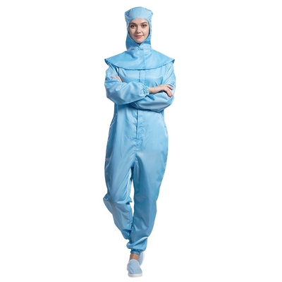 Nefes Alabilir Anti Statik Giysiler ESD Fermuarlı Toz Geçirmez Unisex Tulum