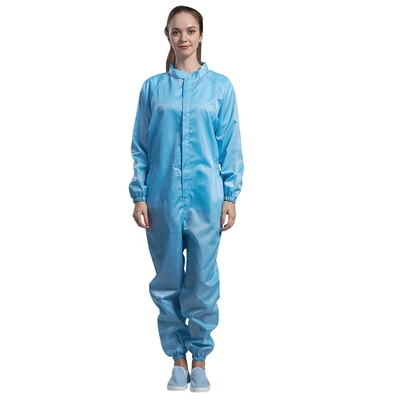 Nefes Alabilir Anti Statik Giysiler ESD Fermuarlı Toz Geçirmez Unisex Tulum