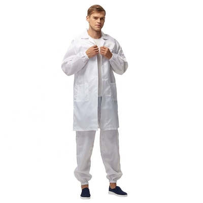 Temiz oda Toz Geçirmez Anti Statik Giysiler ESD Workwear 5mm Izgara