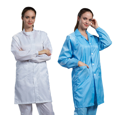 Temiz oda Toz Geçirmez Anti Statik Giysiler ESD Workwear 5mm Izgara
