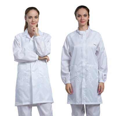 Temiz oda Toz Geçirmez Anti Statik Giysiler ESD Workwear 5mm Izgara