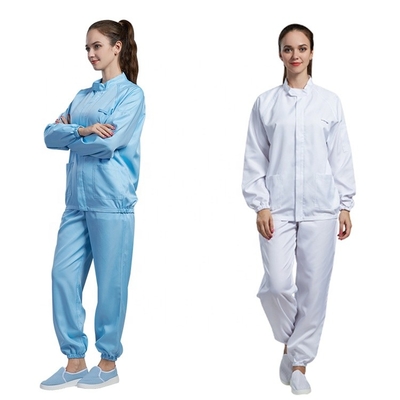 Çeşitli Renk ESD Güvenli Önlükler Polyester Antistatik İş Elbiseleri