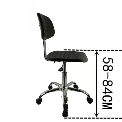 330mm Anti Statik Laboratuvar Koltuğu İletken PU Köpük Sandalye Sırtlı