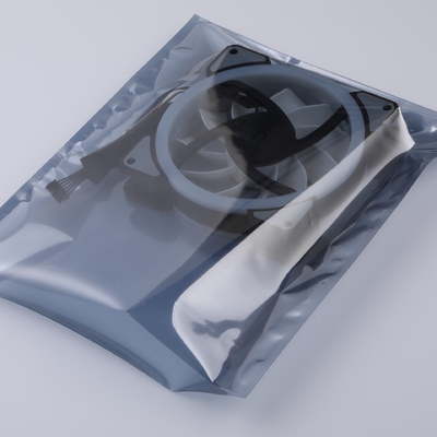 0.075mm ESD anti statik paket Fermuar Açık Üst Alüminyum Arka Mühür