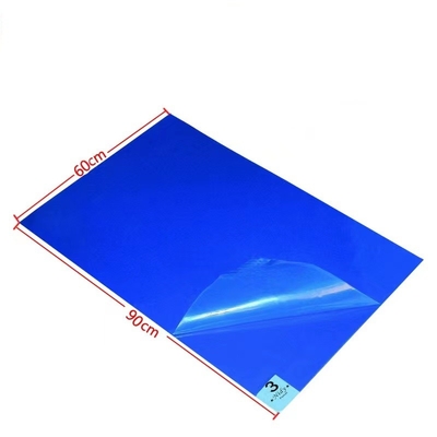 Güçlü Yapışkanlı Temiz Oda Yapışkan Mat Polietilen Levhalar Kalıntı Yok 24&quot;*45&quot;