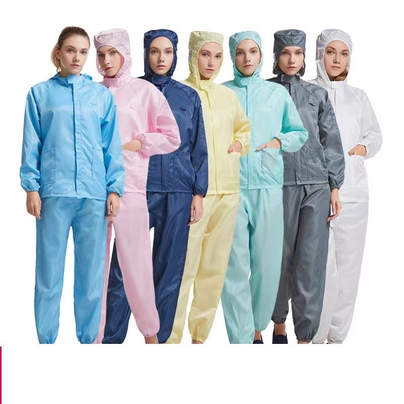 Elektronik Atölye için ESD Laboratuvar Ceketi Anti Statik Pantolon Polyester Elyaf